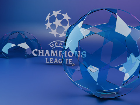 Balon de Cristal de la liga de campeones de la uefa en 3D 3D 模型