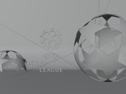 Balon de Cristal de la liga de campeones de la uefa en 3D 3D 模型