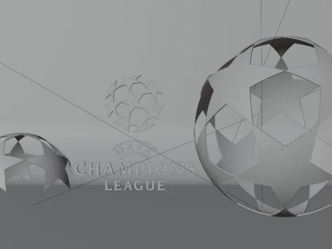 Pallone di cristallo della lega dei campioni della UEFA in 3D Modello 3D