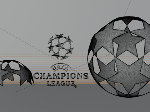 Balon de Cristal de la liga de campeones de la uefa en 3D 3D 模型