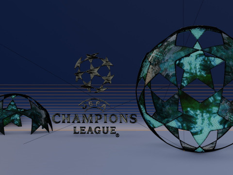 Balon de Cristal de la liga de campeones de la uefa en 3D 3D 模型