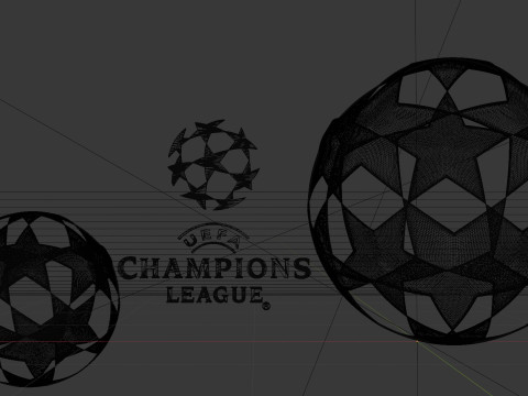 Balon de Cristal de la liga de campeones de la uefa en 3D 3D 模型