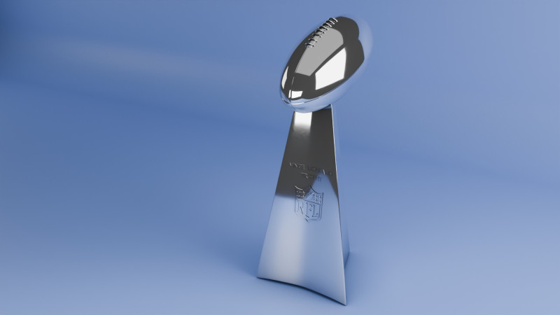 3D NFL Super Bowl Cup 3D मॉडल .c4d .max .obj .3ds .fbx .stl .blend
