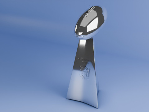 3D NFL Super Bowl Cup 3D Модель