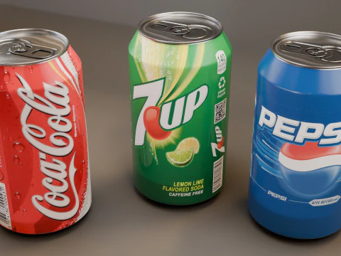 Latas de refrigerante Modelo 3D Modelo 3D
