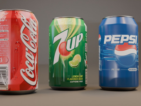 3D Soda Cans 3D Model