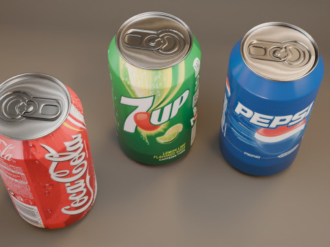 3D Soda Cans 3D Model
