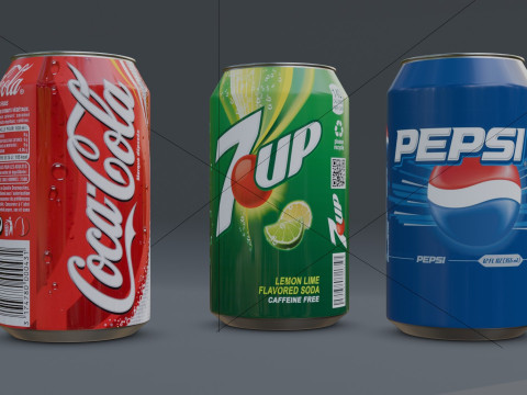 3D Soda Cans 3D Model