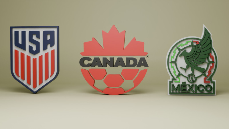 The 3D logo of the Northern Football Modelo 3D .c4d .max .obj .3ds .fbx .stl .blend