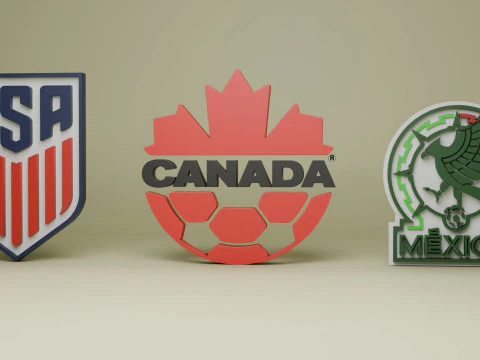 उत्तरी फुटबॉल का 3डी लोगो 3D मॉडल