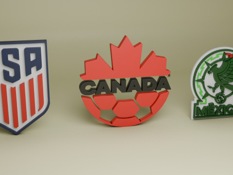 The 3D logo of the Northern Football Modelo 3D