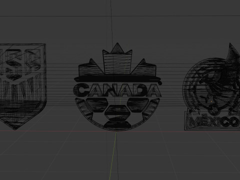 The 3D logo of the Northern Football Modelo 3D