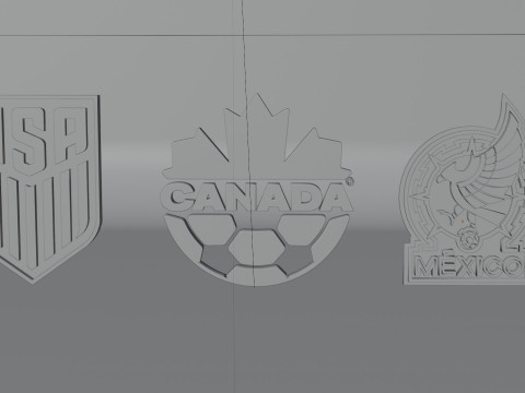 The 3D logo of the Northern Football Modelo 3D