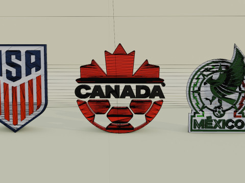 The 3D logo of the Northern Football Modelo 3D