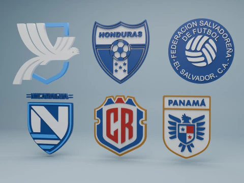 Logotipos 3D para times de futebol da Am&eacute;rica Central Modelo 3D
