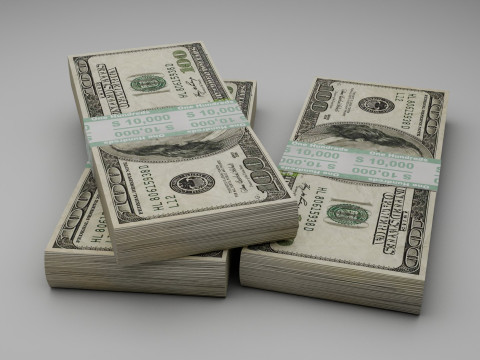 3D Dollar Pack Model 3D Model