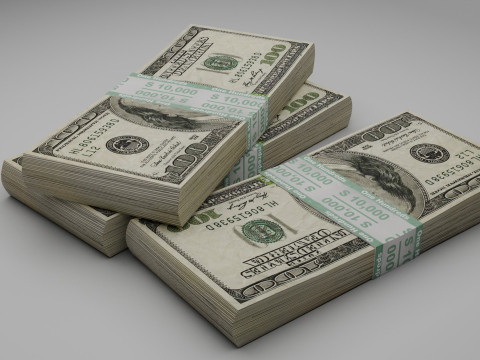 3D Dollar Pack Model 3D Model