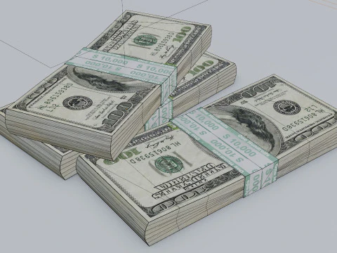 3D Dollar Pack Model 3D Model