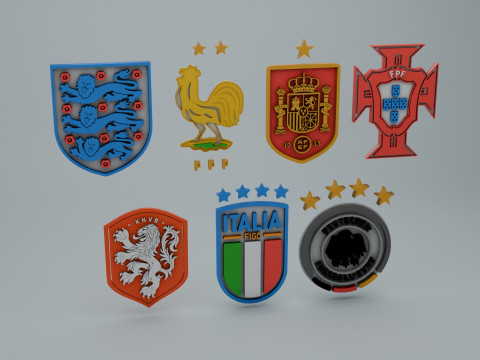 3D Logos of European Soccer Teams 3D Modell