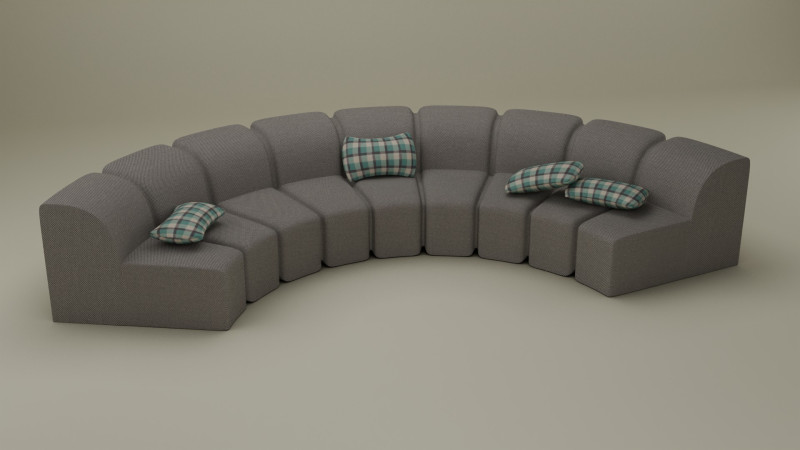 3D armchair and cushions Modelo 3D .c4d .max .obj .3ds .fbx .stl .blend 