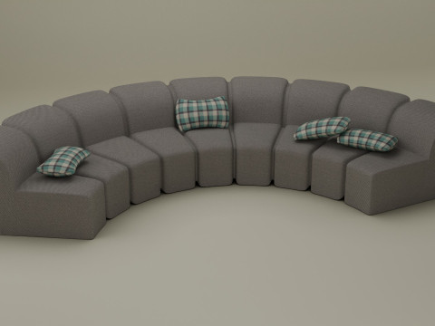 3D armchair and cushions 3D 模型