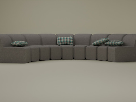 3D armchair and cushions Modelo 3D