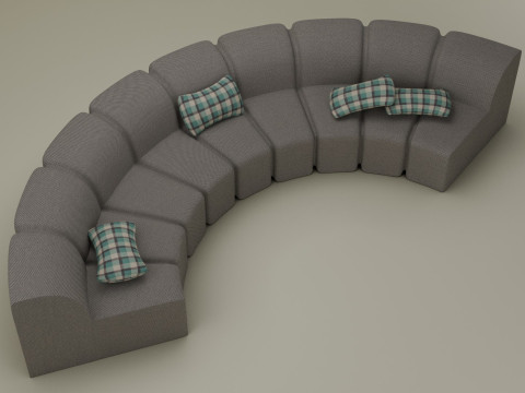 3D armchair and cushions Modelo 3D