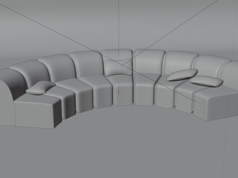 3D armchair and cushions Modelo 3D