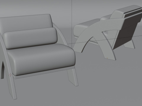 Chair with 3D wooden relaxing cushion 3Dモデル