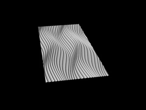 Panel Wave Texture 3D Model