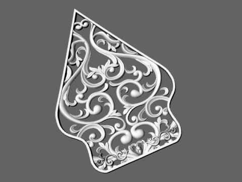 Gunungan Wayang Model 3D