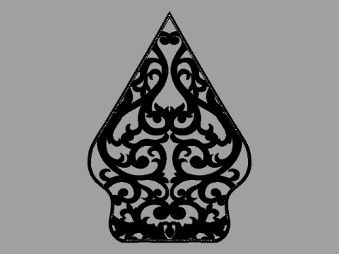 Gunungan Wayang Model 3D