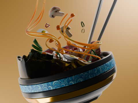 Ramen 3D Model