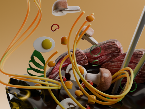 Ramen Modelo 3D