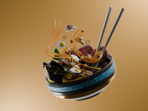 Ramen Modelo 3D