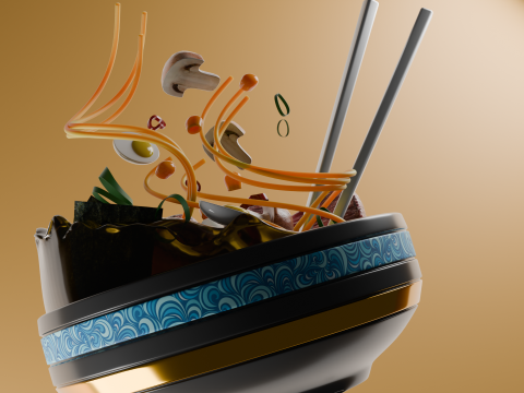 Ramen Modelo 3D