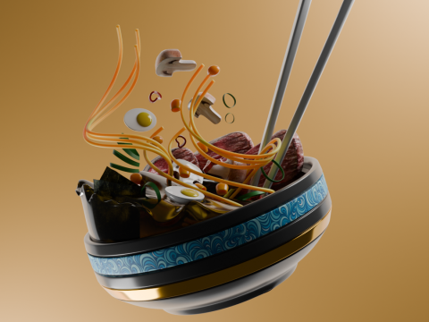Ramen Modelo 3D