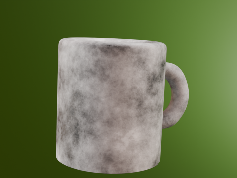 Animated Chrome Mug Shader - Low Poly PBR Blender GLTF FBX OBJ 3D 模型