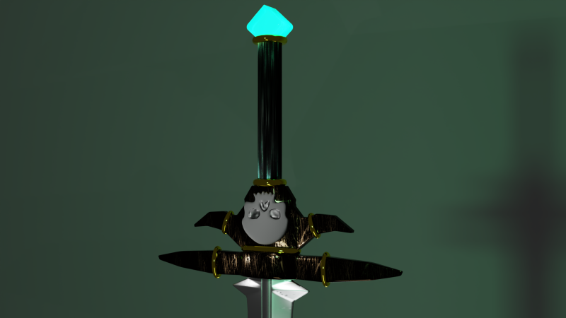 Stylized Sword of the Lich Glowing Fantasy Undead Weapon Game-Ready 3D मॉडल .c4d .max .obj .3ds .fbx .stl .blend