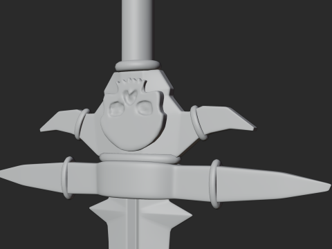 Stylized Sword of the Lich Glowing Fantasy Undead Weapon Game-Ready 3D मॉडल