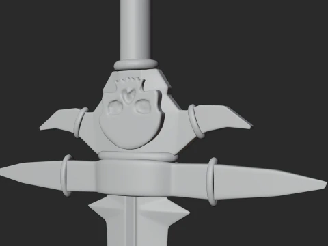 Stylized Sword of the Lich Glowing Fantasy Undead Weapon Game-Ready 3D Model