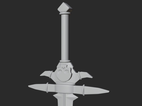 Stylized Sword of the Lich Glowing Fantasy Undead Weapon Game-Ready 3D मॉडल