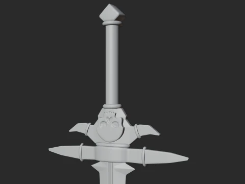 Stylized Sword of the Lich Glowing Fantasy Undead Weapon Game-Ready 3D Model