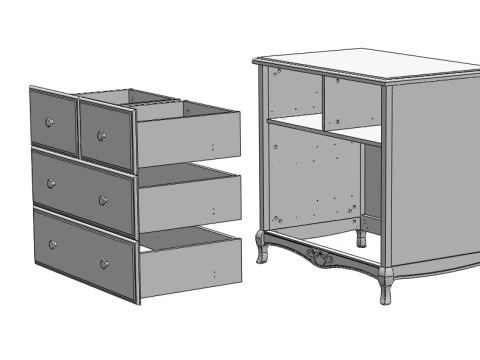 Classic Dresser 3D Model