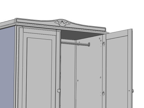 Wardrobe Classic 3D 3D Model