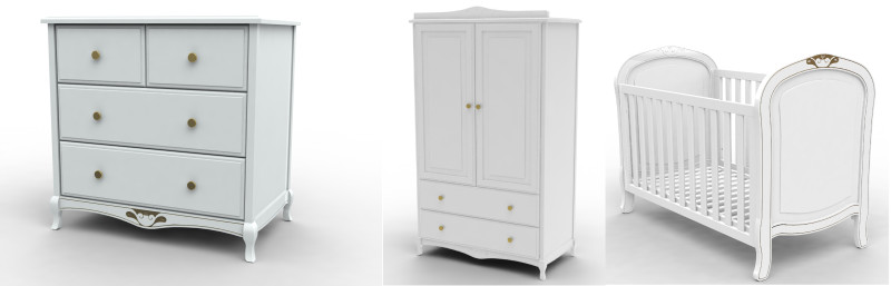 Baby Room set 3 pieces 3D Модель .c4d .max .obj .3ds .fbx .stl .blend