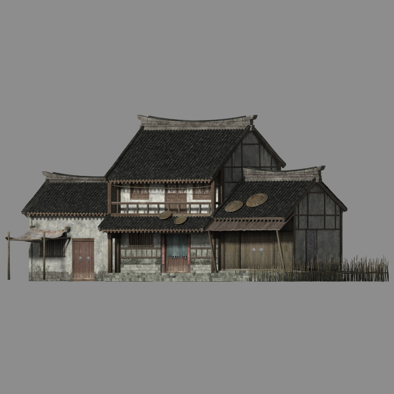 Ancient architecture 3D Model .c4d .max .obj .3ds .fbx .stl .blend 
