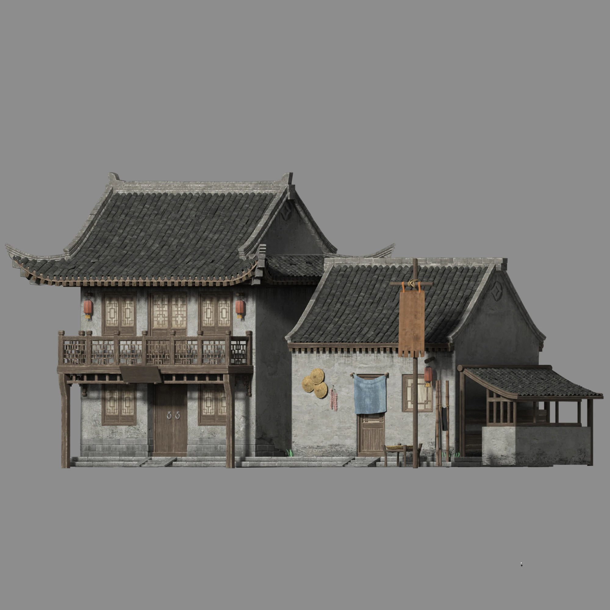 Ancient architecture 3D Model .c4d .max .obj .3ds .fbx .stl .blend 