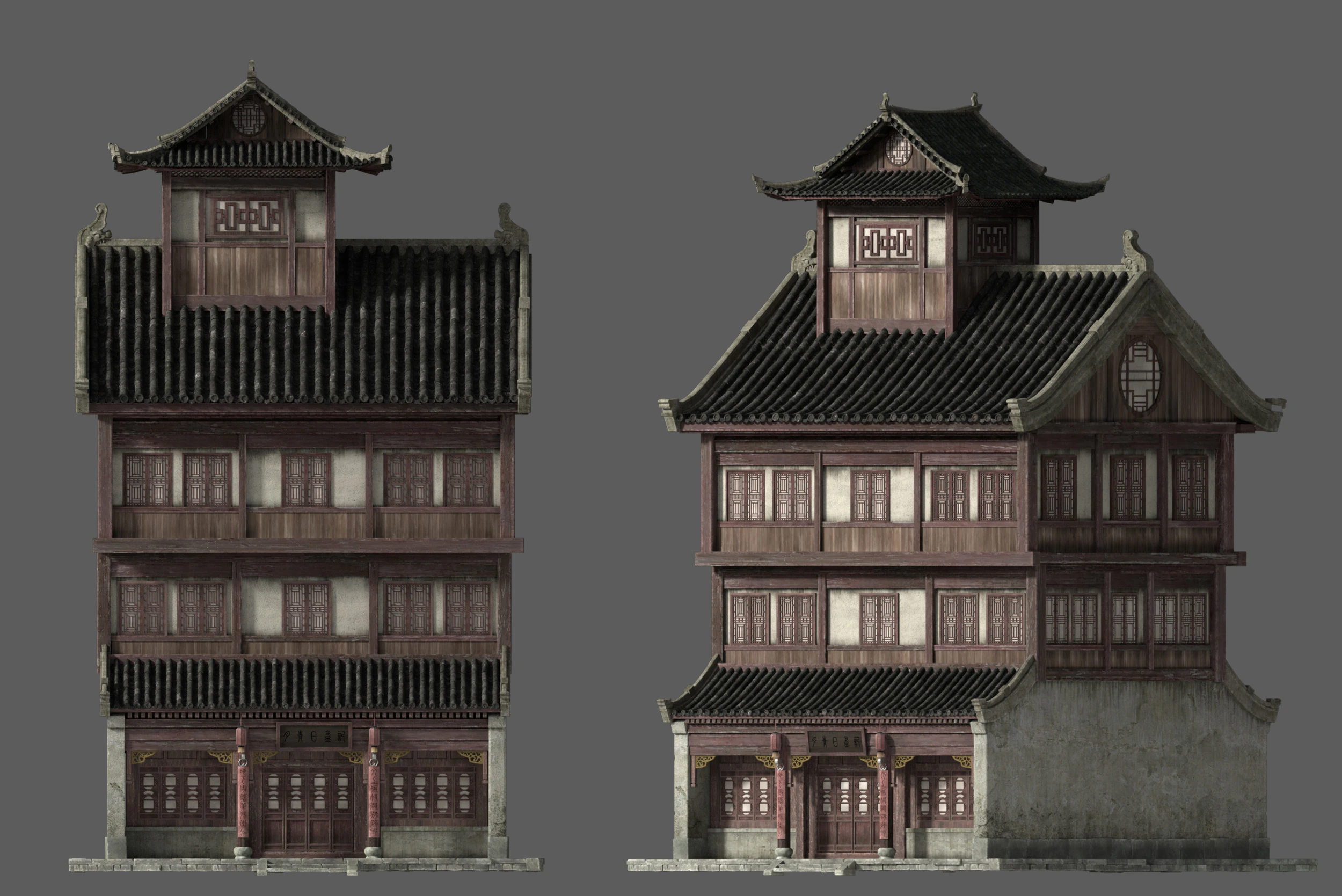 Ancient architecture 3D Model .c4d .max .obj .3ds .fbx .stl .blend
