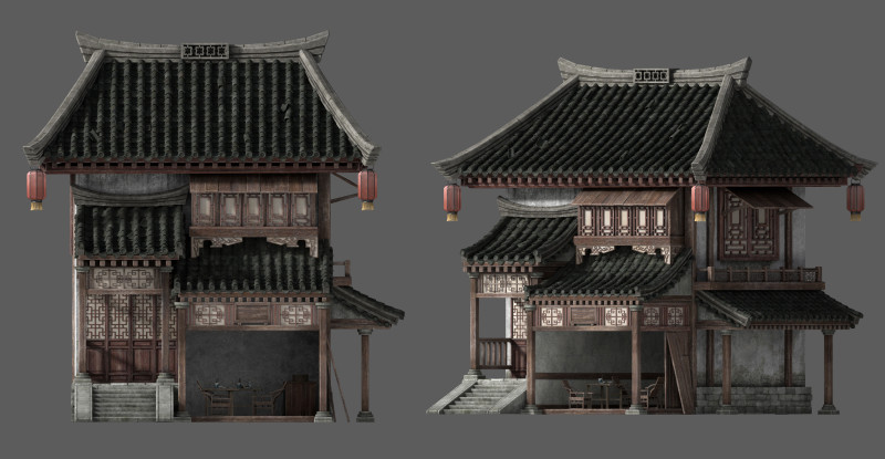 Ancient architecture 3D Model .c4d .max .obj .3ds .fbx .stl .blend 
